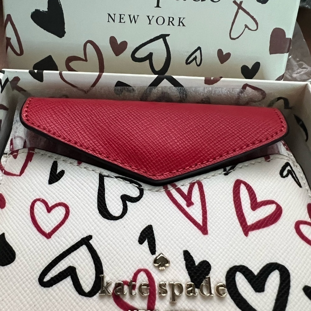 🆕kate spade Staci Scribble Heart Boxed Wallet Card Set $239::NWT:: - Picture 7 of 12
